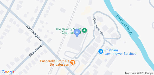 Map to Gravity Vault - Chatham, NJ